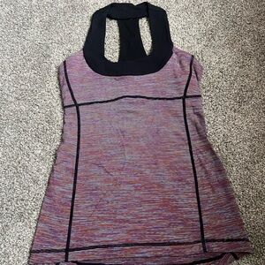lululemon athletica Black and Multicolor Tank Top